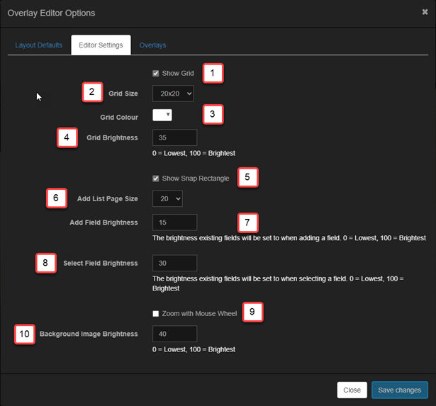 Editor Settings