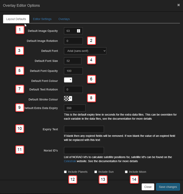 Layout Settings