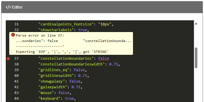 Error in file
